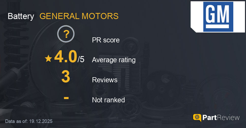 Reviews of GENERAL MOTORS battery
