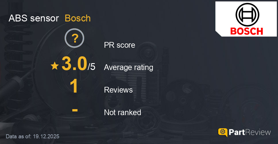 Reviews of Bosch ABS sensor