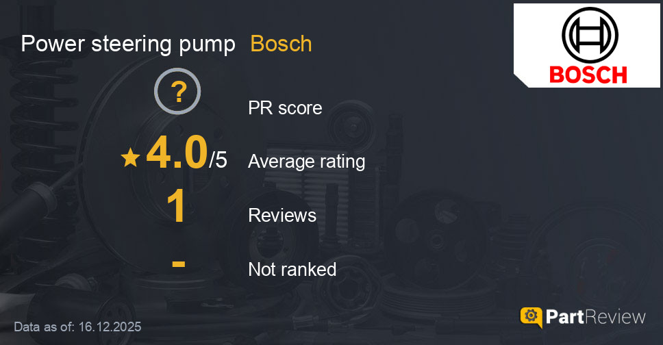 Reviews of Bosch power steering pump