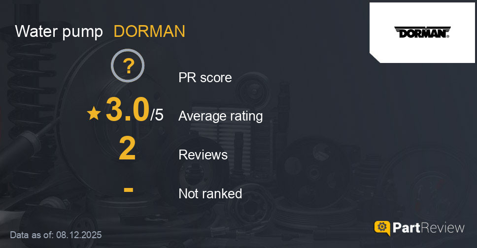 Reviews of DORMAN water pump