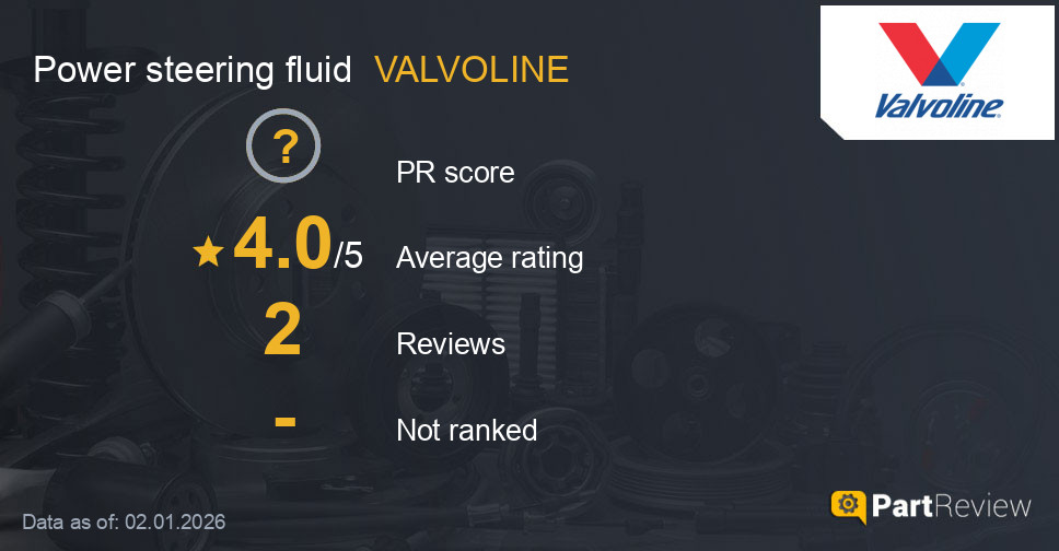 Reviews of VALVOLINE power steering fluid