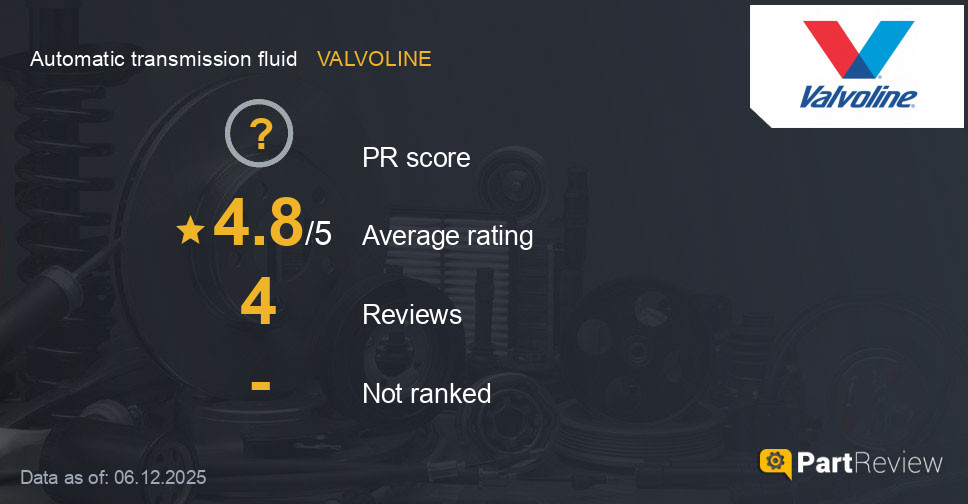 Reviews of VALVOLINE automatic transmission fluid