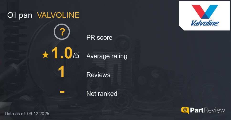 Reviews of VALVOLINE oil pan