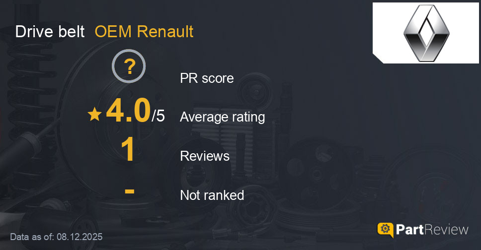 Reviews of OEM Renault drive belt