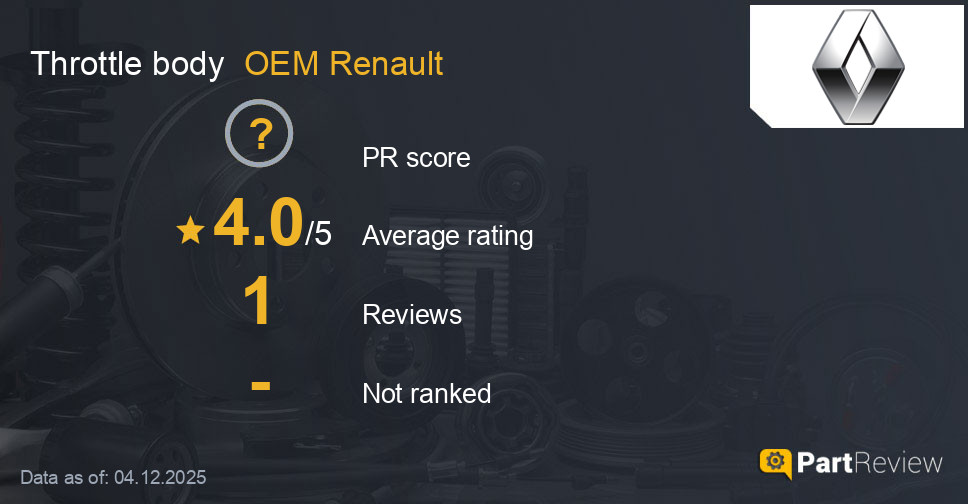 Reviews of OEM Renault throttle body