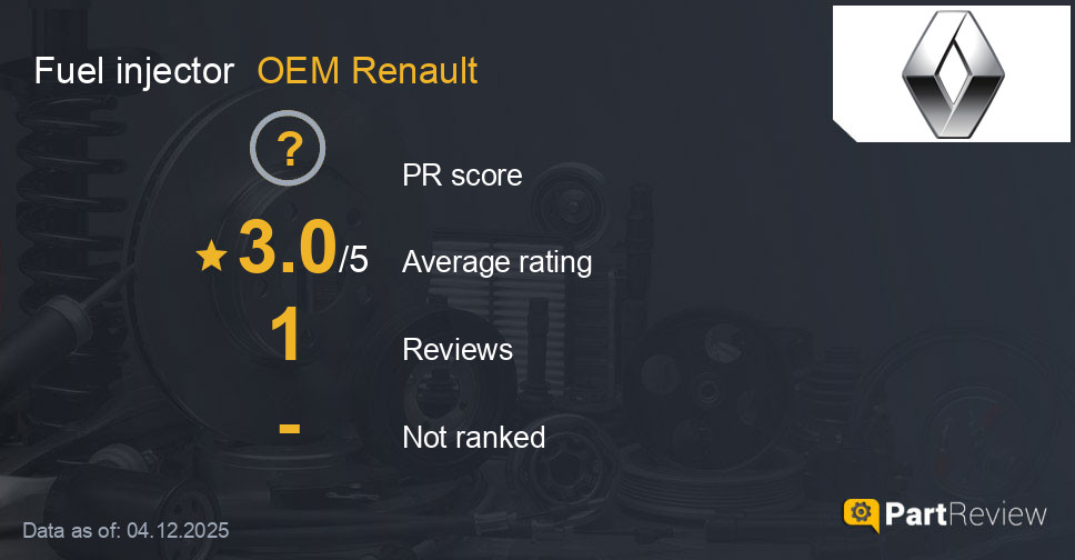 Reviews of OEM Renault fuel injector