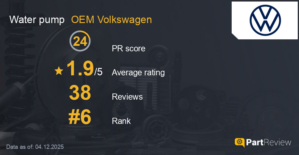 Reviews of OEM Volkswagen water pump