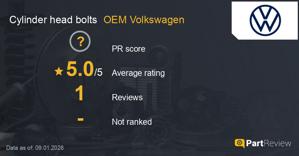Reviews of OEM Volkswagen cylinder head bolts