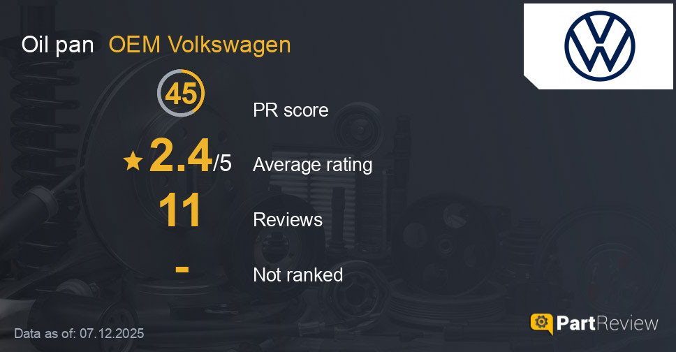 Reviews of OEM Volkswagen oil pan