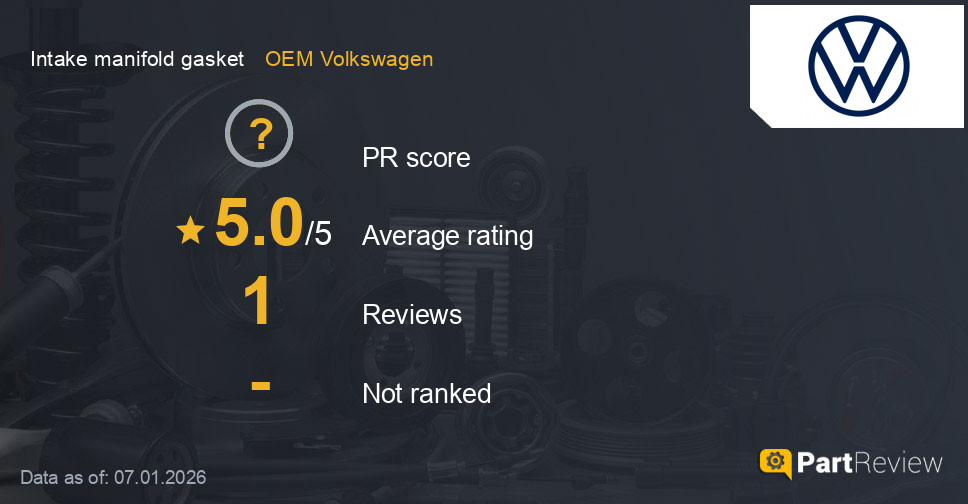 Reviews of OEM Volkswagen intake manifold gasket