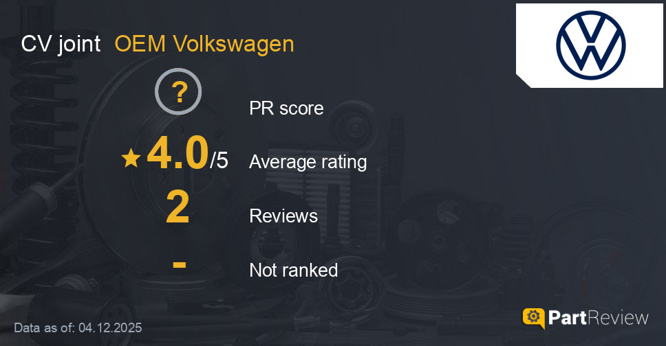 Reviews of OEM Volkswagen CV joint
