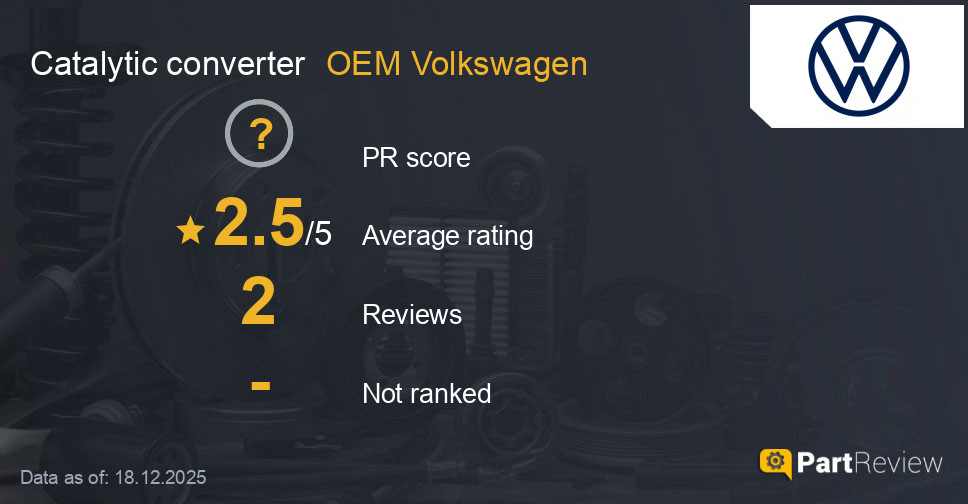 Reviews of OEM Volkswagen catalytic converter