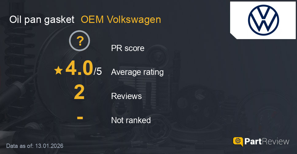 Reviews of OEM Volkswagen oil pan gasket