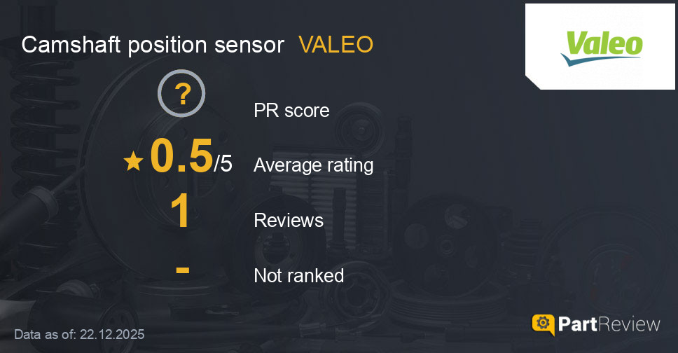 Reviews of VALEO camshaft position sensor
