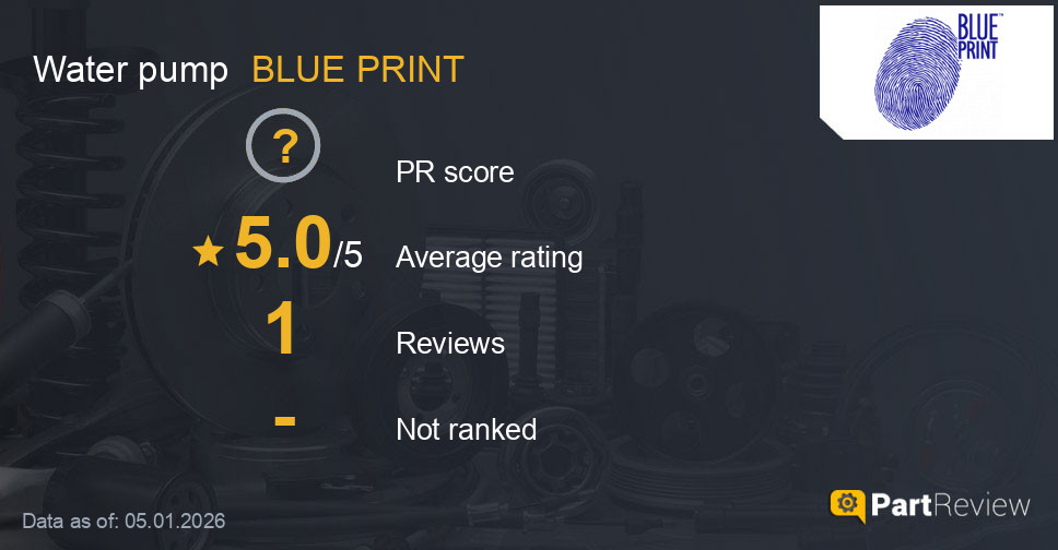 Reviews of BLUE PRINT water pump