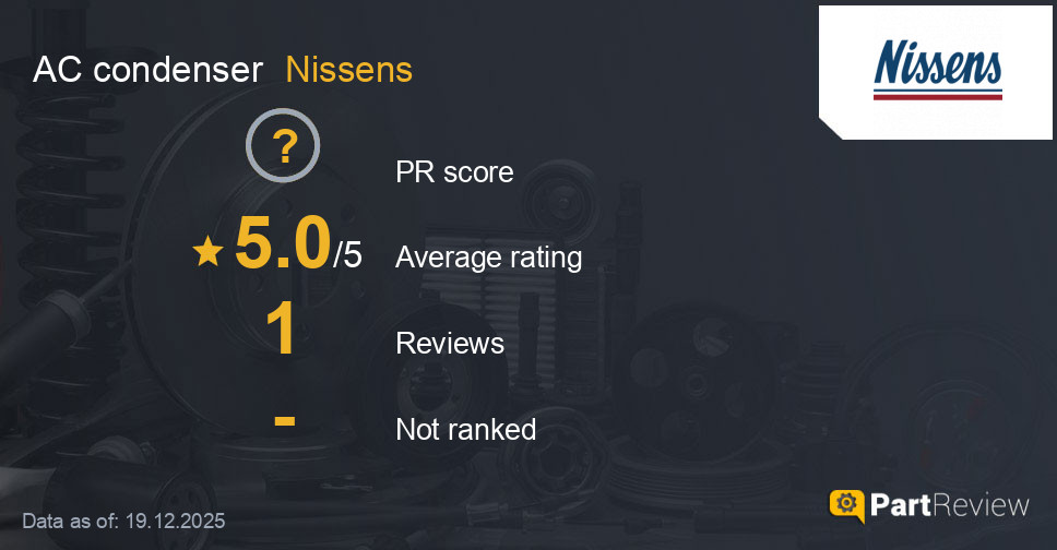 Reviews of Nissens AC condenser