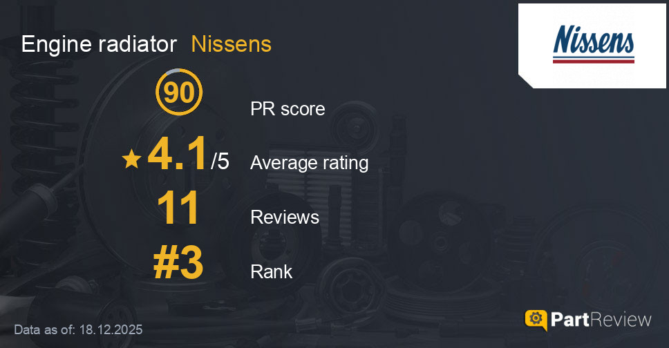 Reviews of Nissens engine radiator