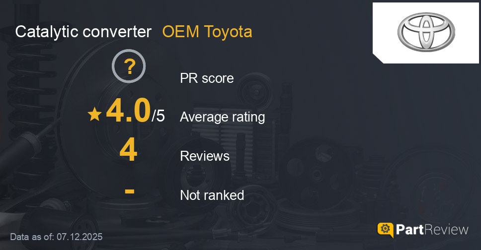 Reviews of OEM Toyota catalytic converter