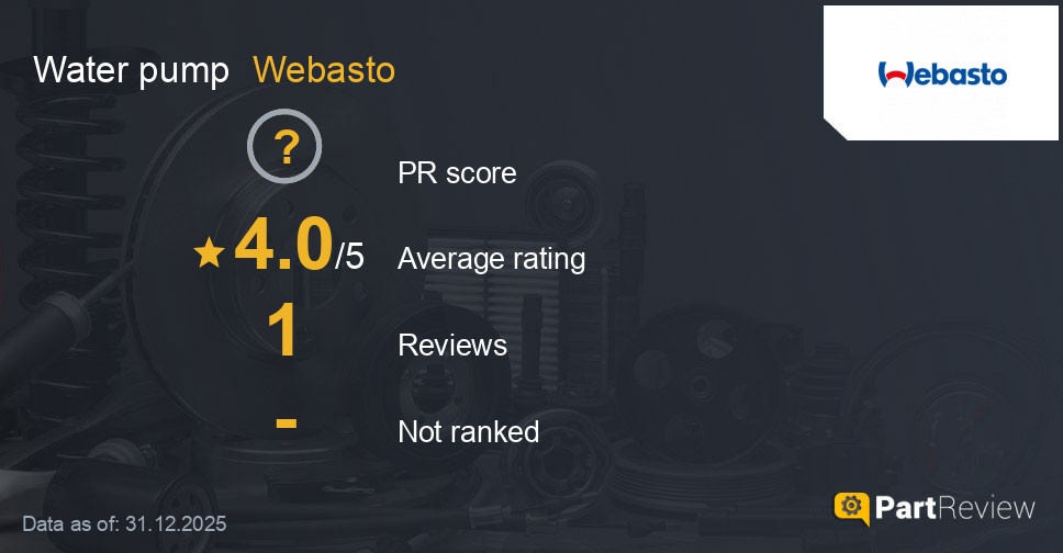 Reviews of Webasto water pump