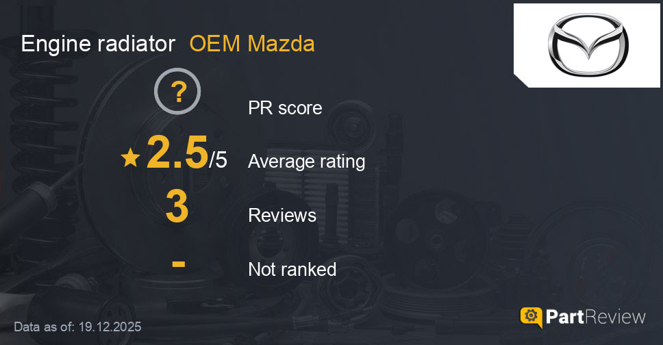 Reviews of OEM Mazda engine radiator