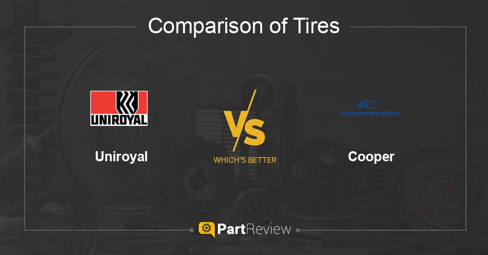 Comparison of tires Uniroyal and Cooper