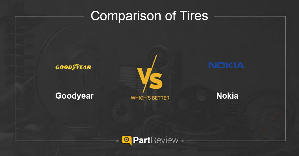 Comparison of tires Goodyear and Nokia