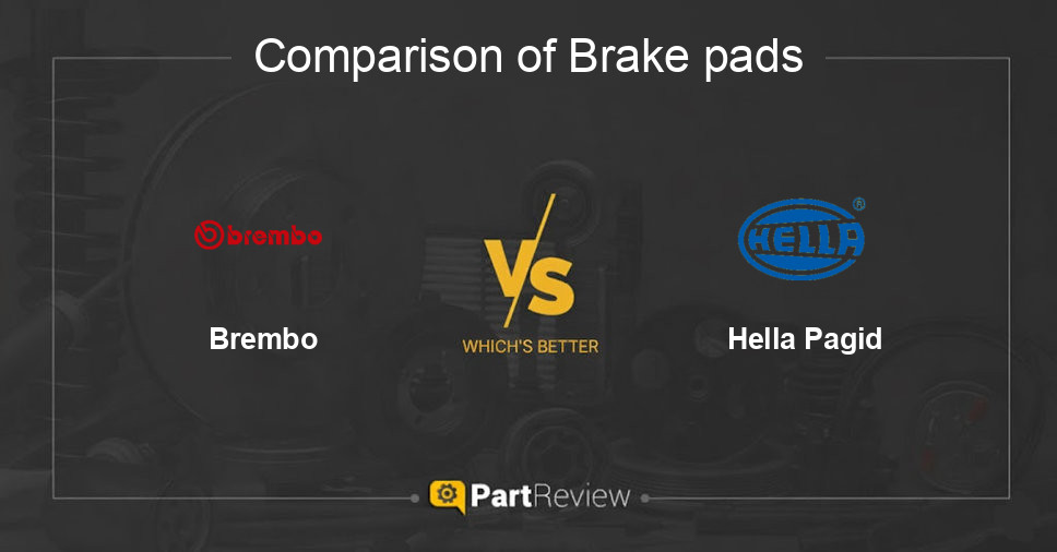 Comparison of brake pads Brembo and Hella Pagid