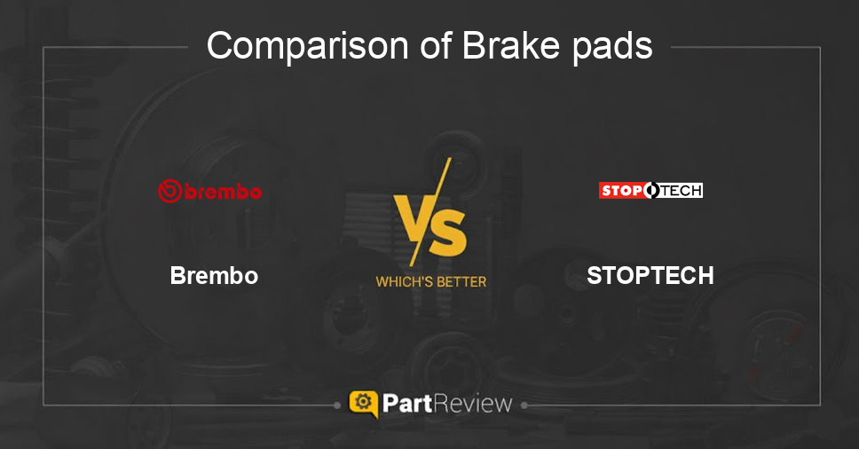 Comparison of brake pads Brembo and STOPTECH