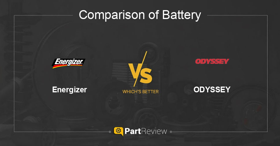 Comparison of battery Energizer and ODYSSEY
