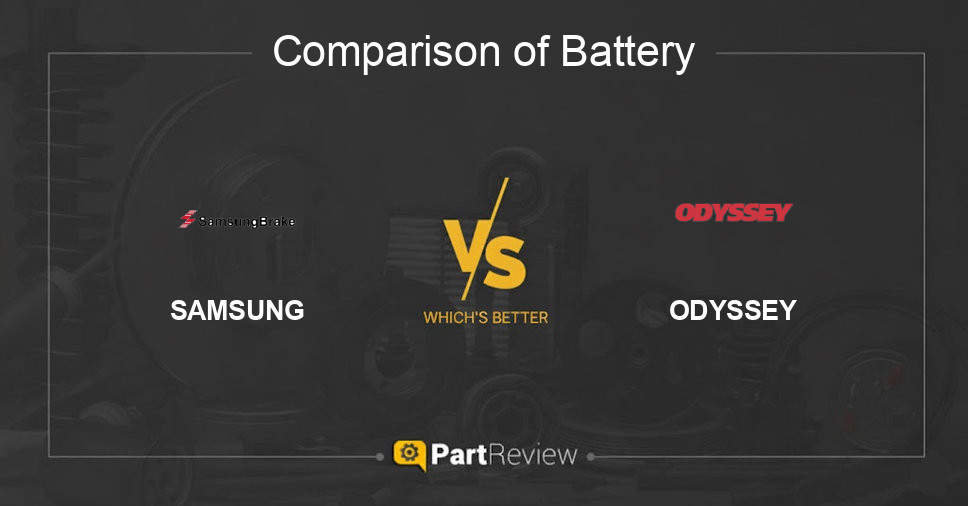 Comparison of battery SAMSUNG and ODYSSEY