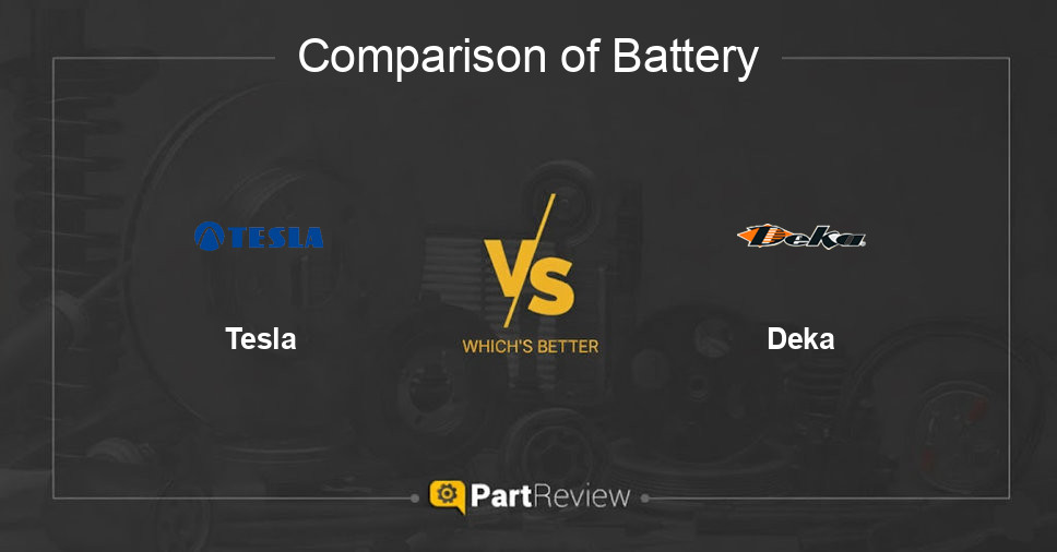 Comparison of battery Tesla and Deka