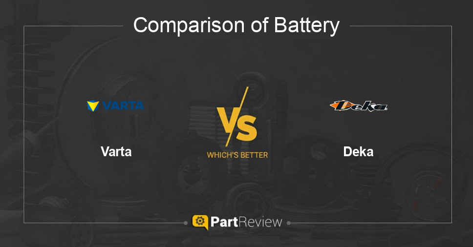 Comparison of battery Varta and Deka