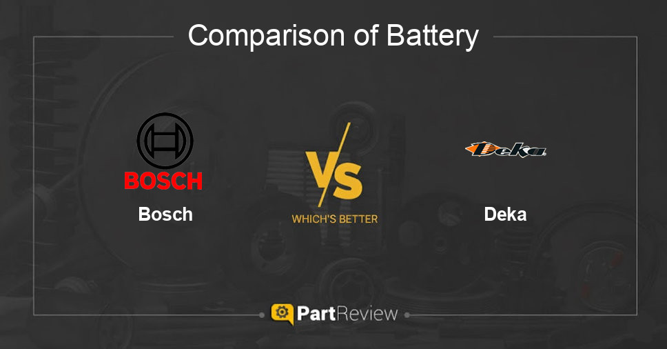 Comparison of battery Bosch and Deka