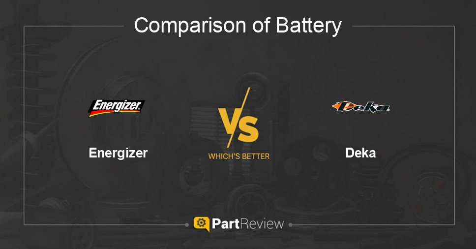 Comparison of battery Energizer and Deka