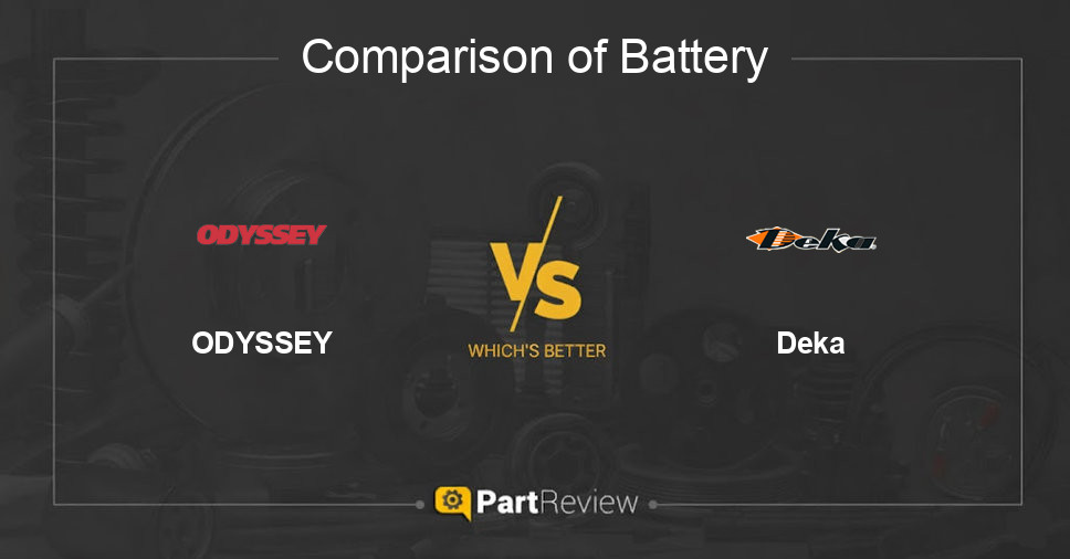 Comparison of battery ODYSSEY and Deka
