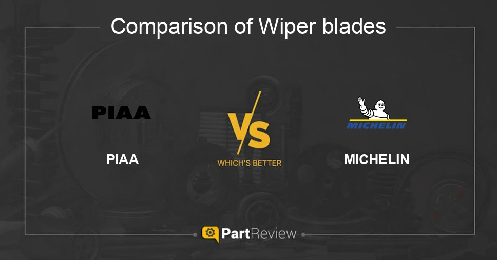 Comparison of wiper blades PIAA and MICHELIN