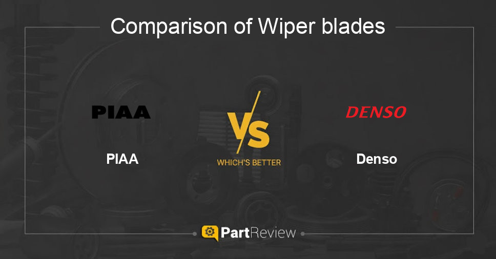 Comparison of wiper blades PIAA and Denso