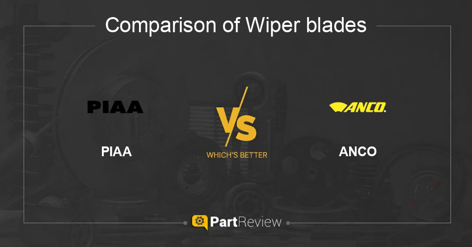 Comparison of wiper blades PIAA and ANCO