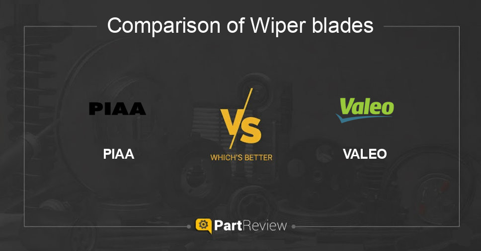 Comparison of wiper blades PIAA and VALEO