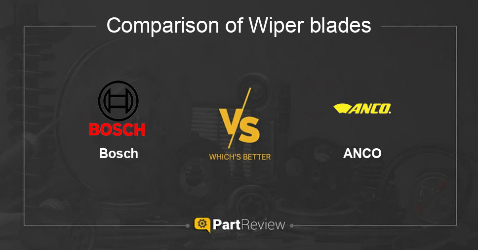 Comparison of wiper blades Bosch and ANCO