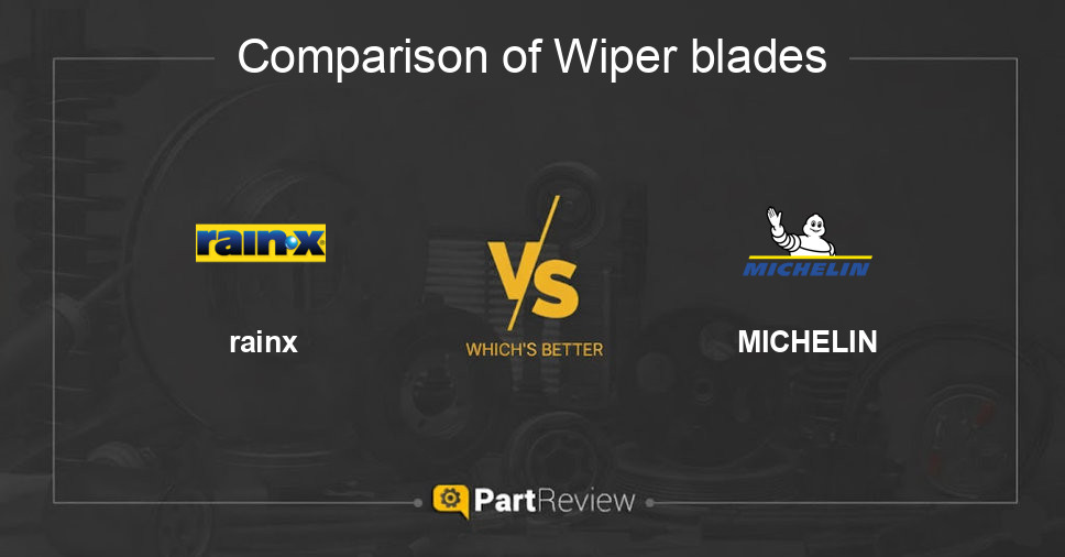 Comparison of wiper blades rainx and MICHELIN