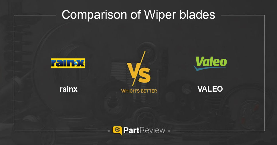 Comparison of wiper blades rainx and VALEO