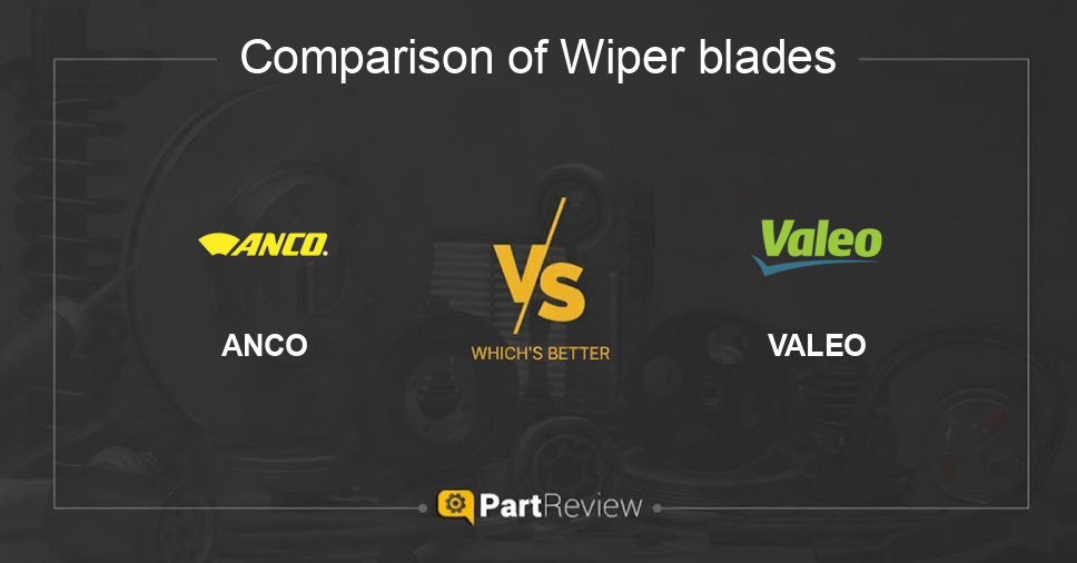Comparison of wiper blades ANCO and VALEO
