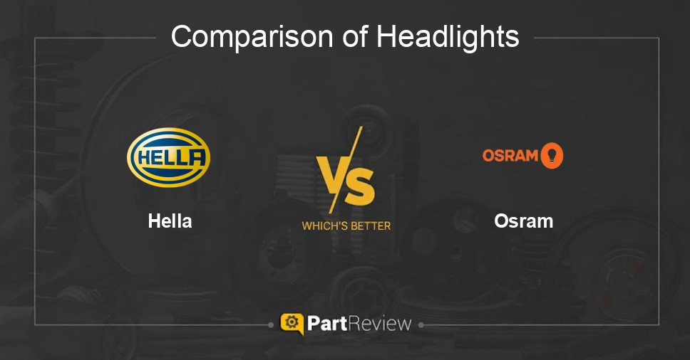 Comparison of headlights Hella and Osram