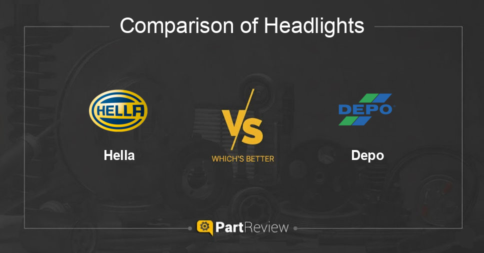 Comparison of headlights Hella and Depo