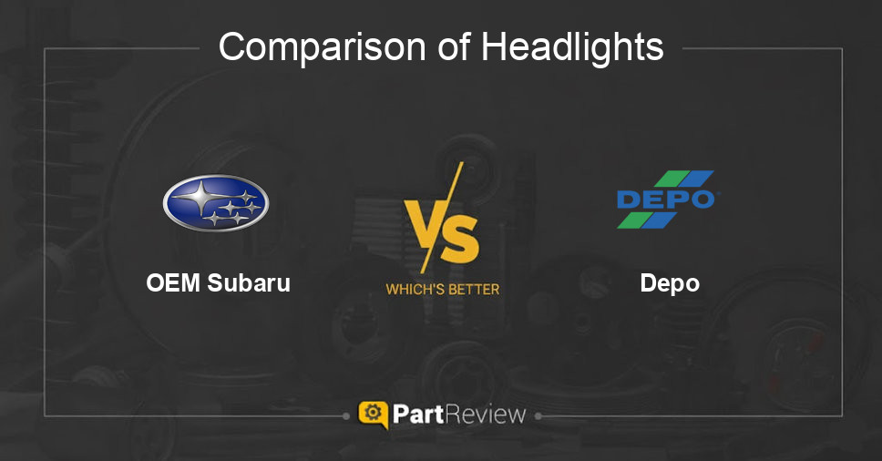 Comparison of headlights OEM Subaru and Depo