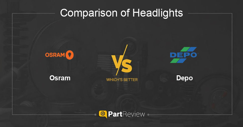 Comparison of headlights Osram and Depo