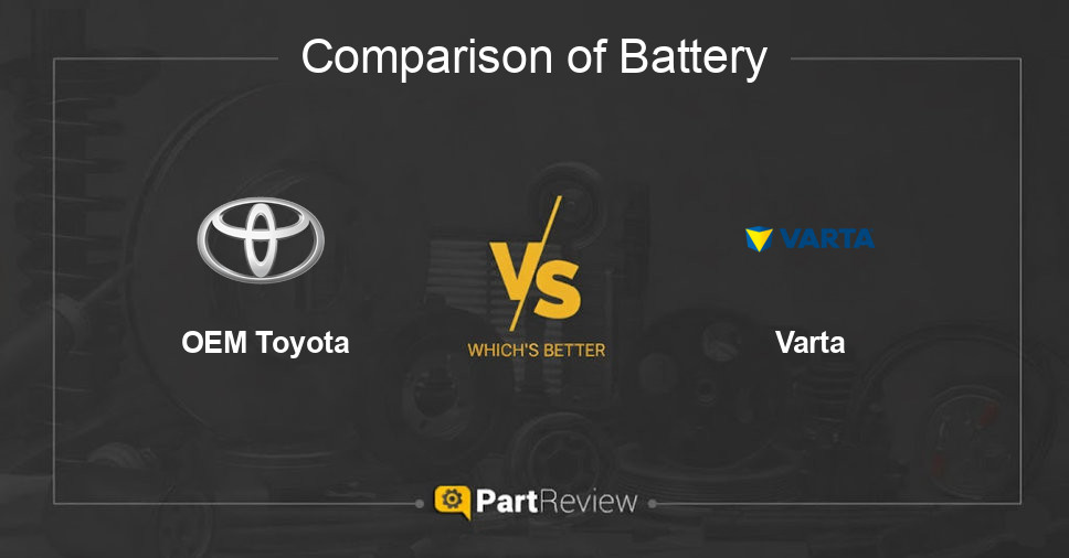 Comparison of battery OEM Toyota and Varta