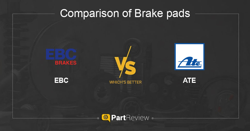 Comparison of brake pads EBC and ATE