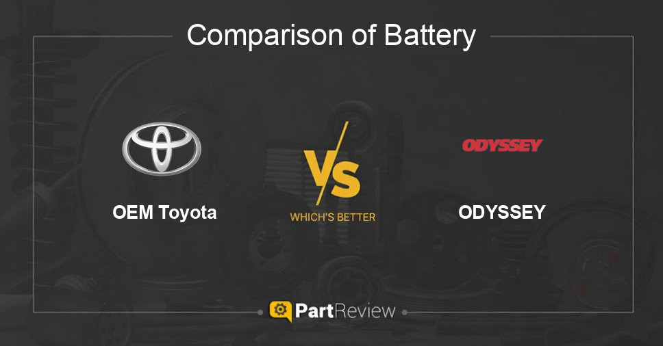 Comparison of battery OEM Toyota and ODYSSEY